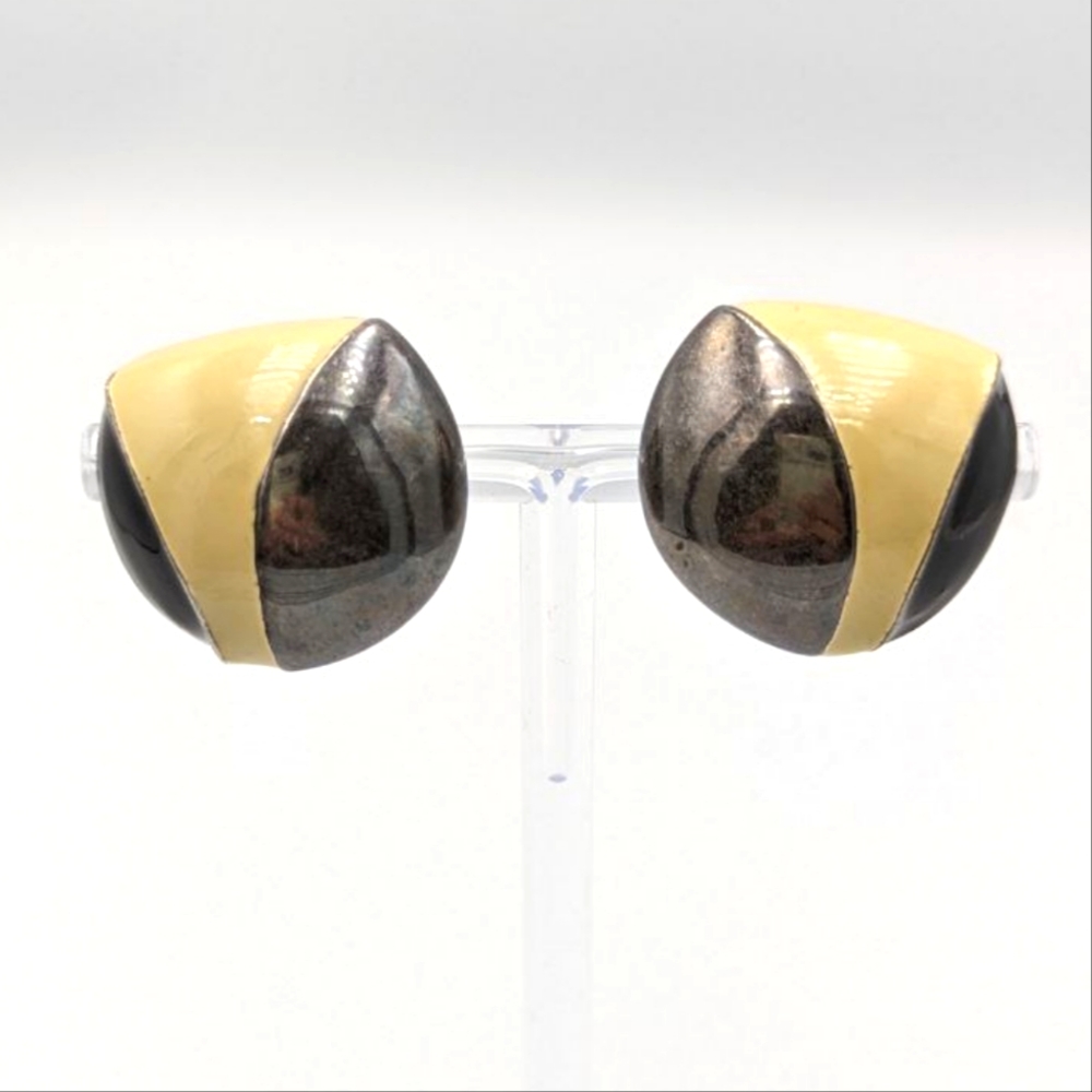 Ellen Designs Enamel Clip On Earrings